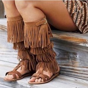 Knee-high Fringe Sandal Victoria’s Secret